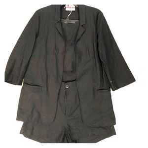 Black Top and Shorts with Blazer